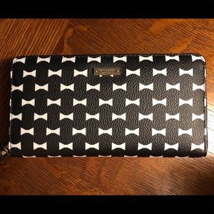 Kate Spade Lacey Wallet w/ White Bows